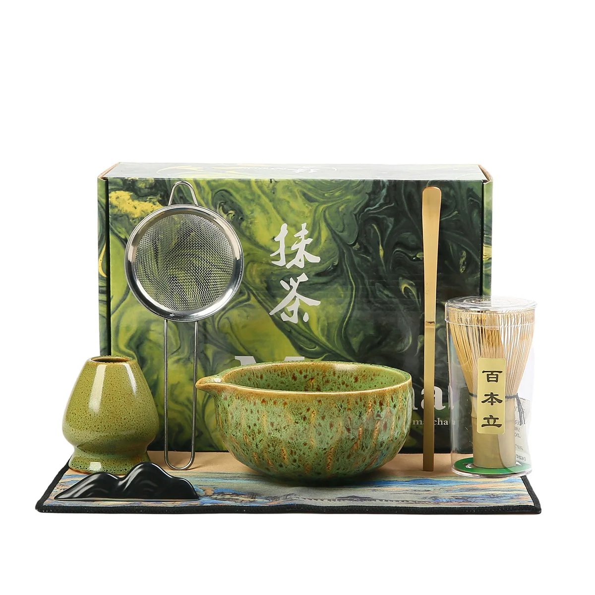 Набор чаш для матча из керамической глазури в японском стиле Zen Style, 7 шт., с бамбуковым венчиком с 100 зубцами, чайная церемония Chasen для приготовления матча
Набор чаш для матча из керамической глазури в японском стиле Zen Style, 7 шт., с бамбуковым венчиком с 100 зубцами, чайная церемония Chasen для приготовления матча