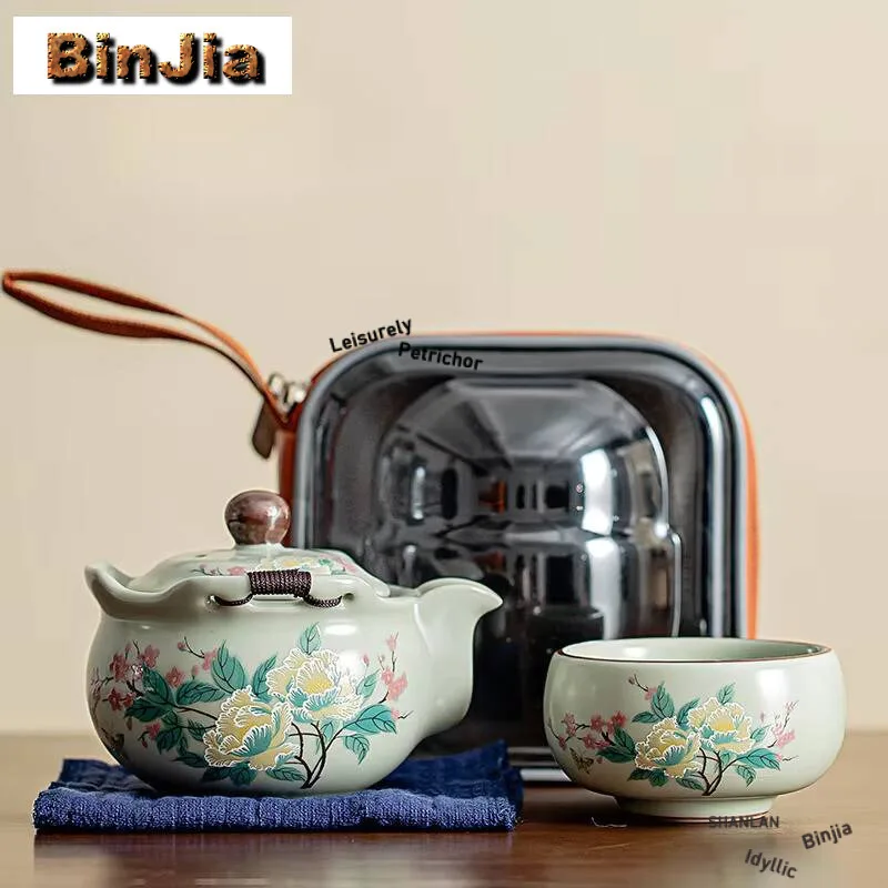 Pea Green Ru Kiln Porcelain Tea Set Kit Vintage 1 Pot Cup Portable Travel Maker Hibiscus Designer Outdoor Handbag Craft Supplies
Pea Green Ru Kiln Porcelain Tea Set Kit Vintage 1 Pot Cup Portable Travel Maker Hibiscus Designer Outdoor Handbag Craft Supplies