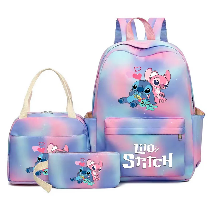 3Pcs set Student Schoolbags Lilo Stitch Girl Kid Backpack Large Double Shoulder Bag Travel Pen Lunch Bags Bookbag Laptop Sets
3Pcs set Student Schoolbags Lilo Stitch Girl Kid Backpack Large Double Shoulder Bag Travel Pen Lunch Bags Bookbag Laptop Sets