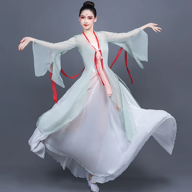 Dance clothing, martial arts training clothing, elegant performance clothing, classical dance performance clothing, charm gauze
Dance clothing, martial arts training clothing, elegant performance clothing, classical dance performance clothing, charm gauze