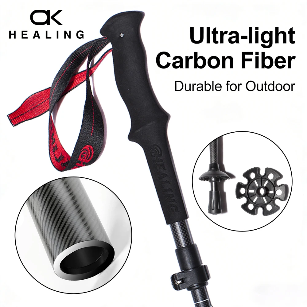 Ultralight Carbon Fiber Trekking Poles Outdoor Hiking Cane Folding Telescopic Nordic Mountain Climbing Pole Walking Stick
Ultralight Carbon Fiber Trekking Poles Outdoor Hiking Cane Folding Telescopic Nordic Mountain Climbing Pole Walking Stick