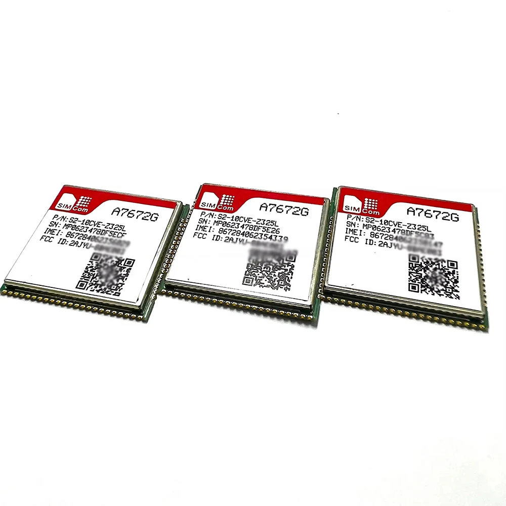 SIMCOM 4G Module A7672 Series A7672G Global band LTE CAT1 Module Multi-Band LTE-FDD/LTE-TDD/GSM/ GPRS/EDGE
SIMCOM 4G Module A7672 Series A7672G Global band LTE CAT1 Module Multi-Band LTE-FDD/LTE-TDD/GSM/ GPRS/EDGE
