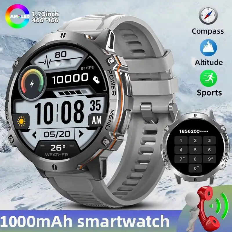 Outdoor Sports Smart Watch with Compass For HUAIWE Military STD Multiple Sports Wrist Watch with BT Calling Message Alerts
Outdoor Sports Smart Watch with Compass For HUAIWE Military STD Multiple Sports Wrist Watch with BT Calling Message Alerts