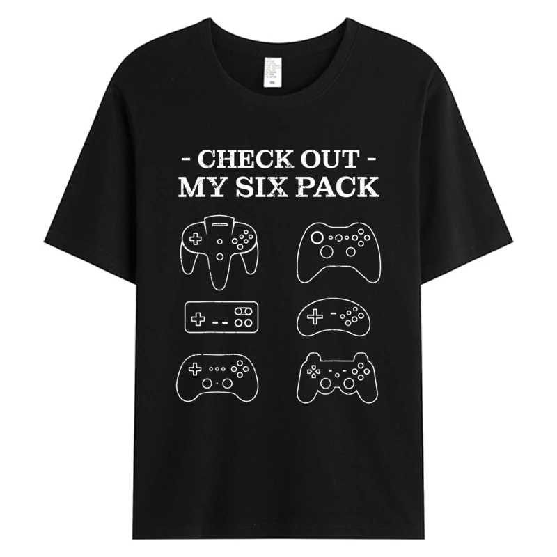 Check Out My 6 Six Pack T-shirt For Man Gamer Video Funny Gamers Gift Men's Cotton Graphic Tshirt Male Clothes Slim Fit
Check Out My 6 Six Pack T-shirt For Man Gamer Video Funny Gamers Gift Men's Cotton Graphic Tshirt Male Clothes Slim Fit