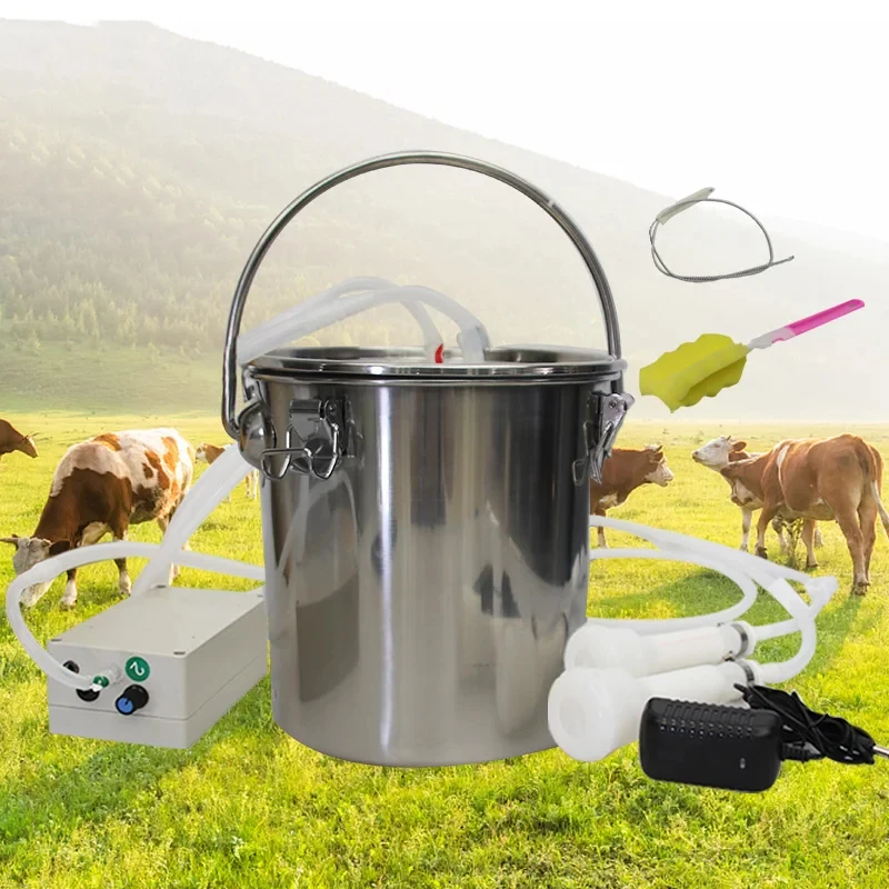 5L Stainless Steel Milk Sheep Goat Portable Vacuum Pump Cow Milking Machine
5L Stainless Steel Milk Sheep Goat Portable Vacuum Pump Cow Milking Machine