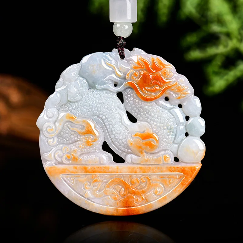 Myanmar Jadeite Dragon Pendant Necklace Luxury Burmese Jade Talismans Stone Charm Designer Natural Gemstone Carved Amulet
Myanmar Jadeite Dragon Pendant Necklace Luxury Burmese Jade Talismans Stone Charm Designer Natural Gemstone Carved Amulet