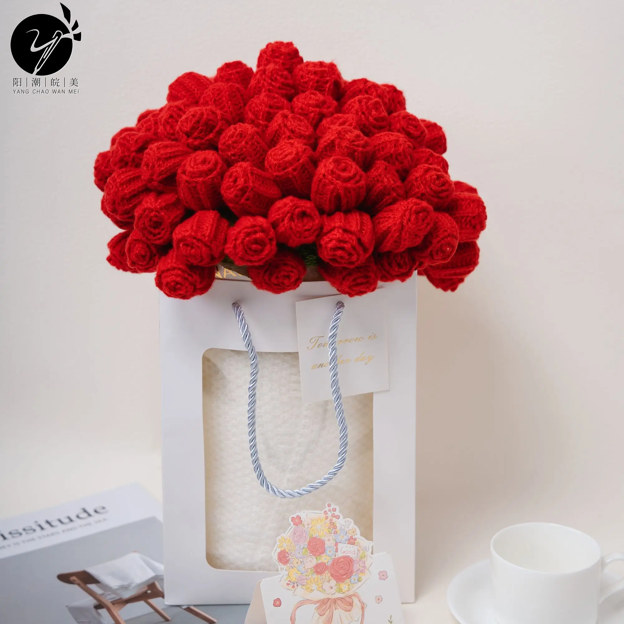 Rose bouquet blanket shawl - perfect gift for her with gift bag - knitted floral blanket
Rose bouquet blanket shawl - perfect gift for her with gift bag - knitted floral blanket