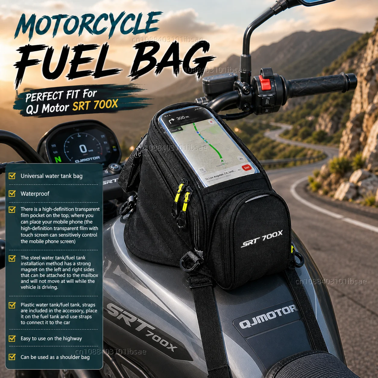 NEW Universal Magnetic Fuel Tank Bag Motorcycle Phone Navigation Pack For QJ Motor SRT 700X SRT 700X SRT 700X
NEW Universal Magnetic Fuel Tank Bag Motorcycle Phone Navigation Pack For QJ Motor SRT 700X SRT 700X SRT 700X