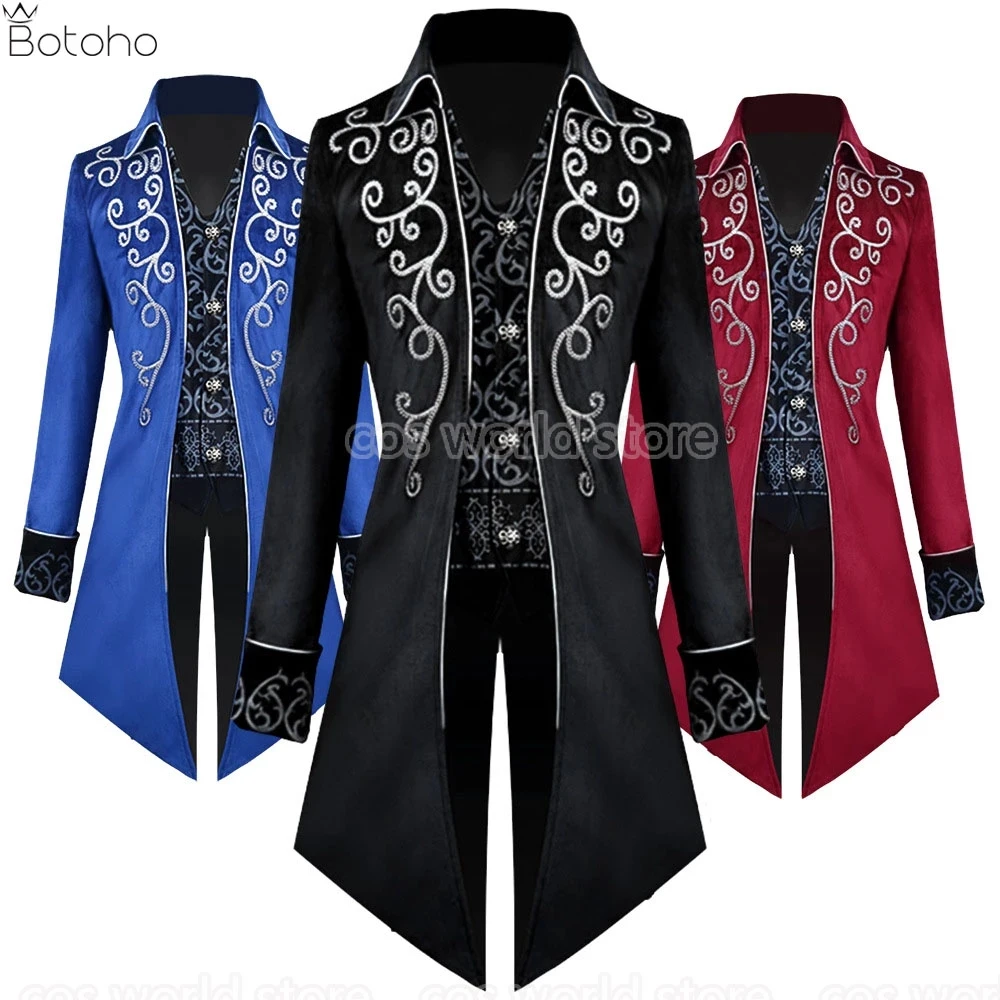 Steampunk Medieval Cosplay Costumes New Vintage Velvet Down Collar Coat Jacket For Men Halloween Party Performance Jacket Coats
Steampunk Medieval Cosplay Costumes New Vintage Velvet Down Collar Coat Jacket For Men Halloween Party Performance Jacket Coats