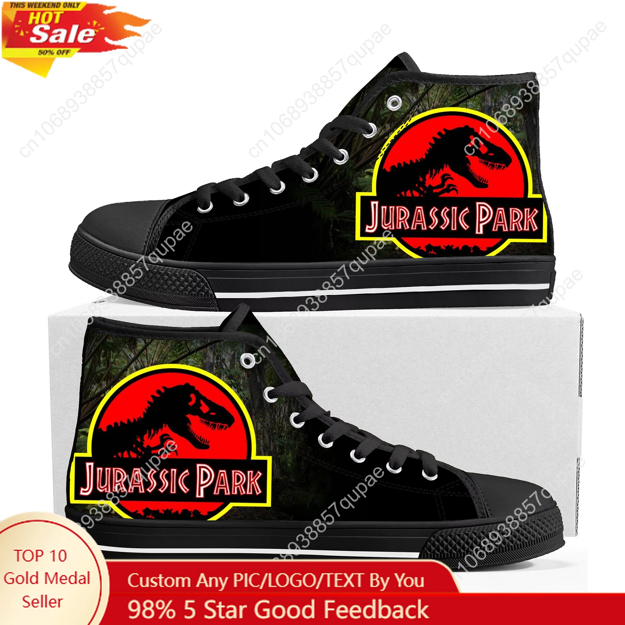 Hot Jurassic Park Dinosaur Anime High Top High Quality Sneakers Mens Womens Canvas Sneaker Ghana Hiking Casual Custom Shoes
Hot Jurassic Park Dinosaur Anime High Top High Quality Sneakers Mens Womens Canvas Sneaker Ghana Hiking Casual Custom Shoes