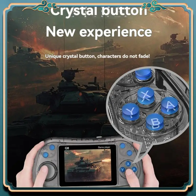 Latest Q8 Handheld Game Console 3.0 Inch Screen 800-In-1 Classic Games 2 Player Support TV Connection For Kids Children
Latest Q8 Handheld Game Console 3.0 Inch Screen 800-In-1 Classic Games 2 Player Support TV Connection For Kids Children