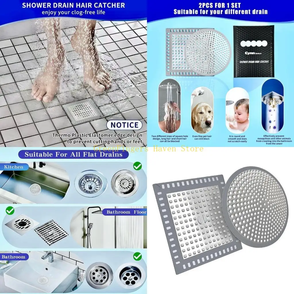 F68D Pack of 2 Rustless Integrated Drain lid with Filter Upgrades for Shower & Tub
F68D Pack of 2 Rustless Integrated Drain lid with Filter Upgrades for Shower & Tub