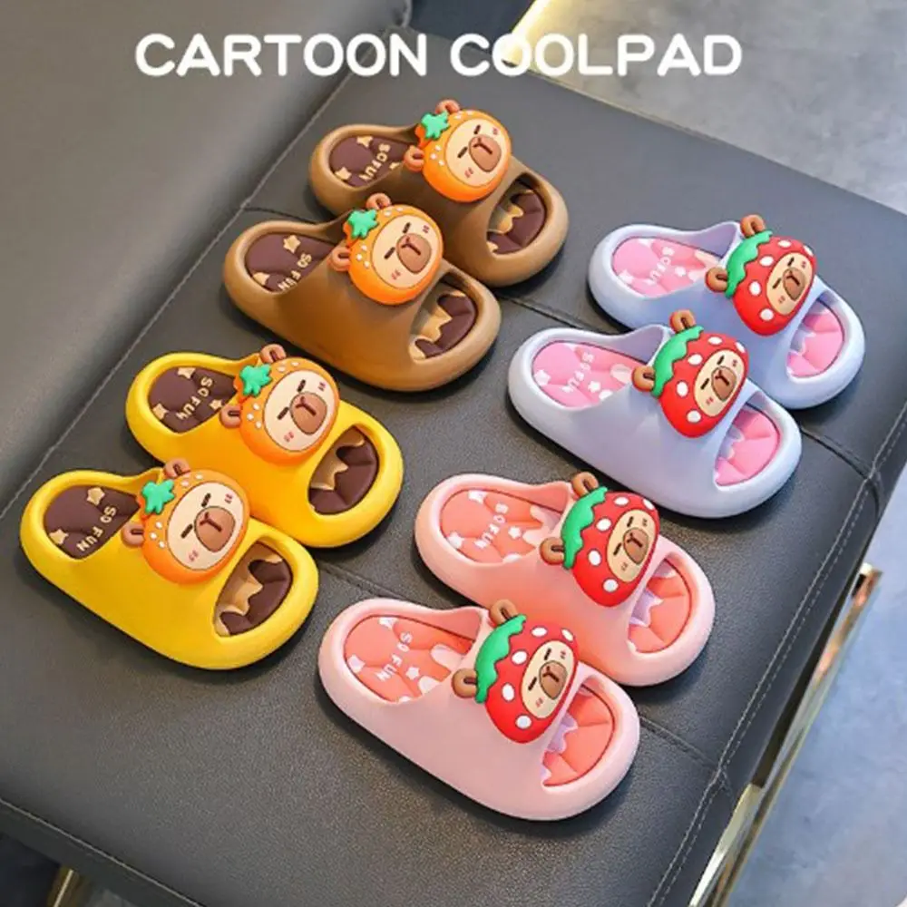 Creative PVC Capybara Kids Slippers Platform Anti-slip Cartoon Animal Slippers Comfortable Soft Children House Shoes Summer
Creative PVC Capybara Kids Slippers Platform Anti-slip Cartoon Animal Slippers Comfortable Soft Children House Shoes Summer