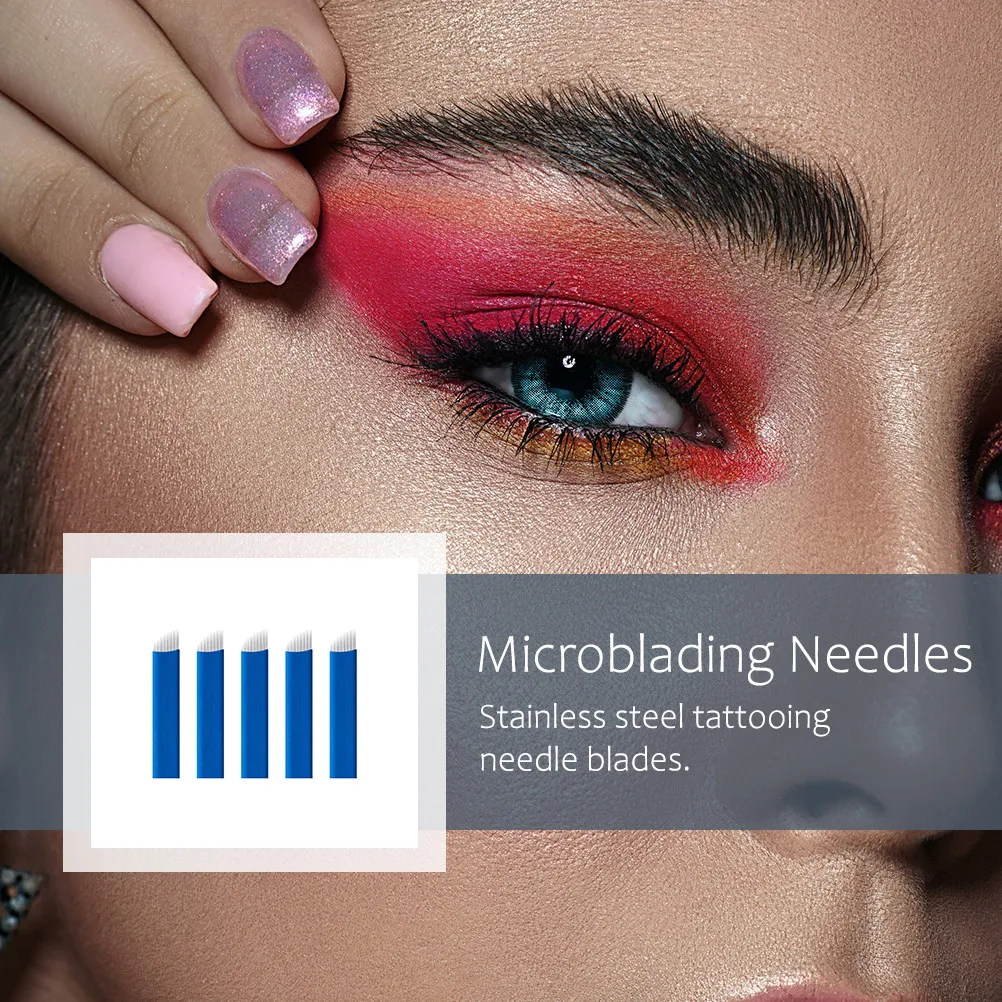 30Pcs Microblading Tattooing Needles Stainless Steel Manual Makeup Eyebrow Blades Portable Professional Accessories
30Pcs Microblading Tattooing Needles Stainless Steel Manual Makeup Eyebrow Blades Portable Professional Accessories