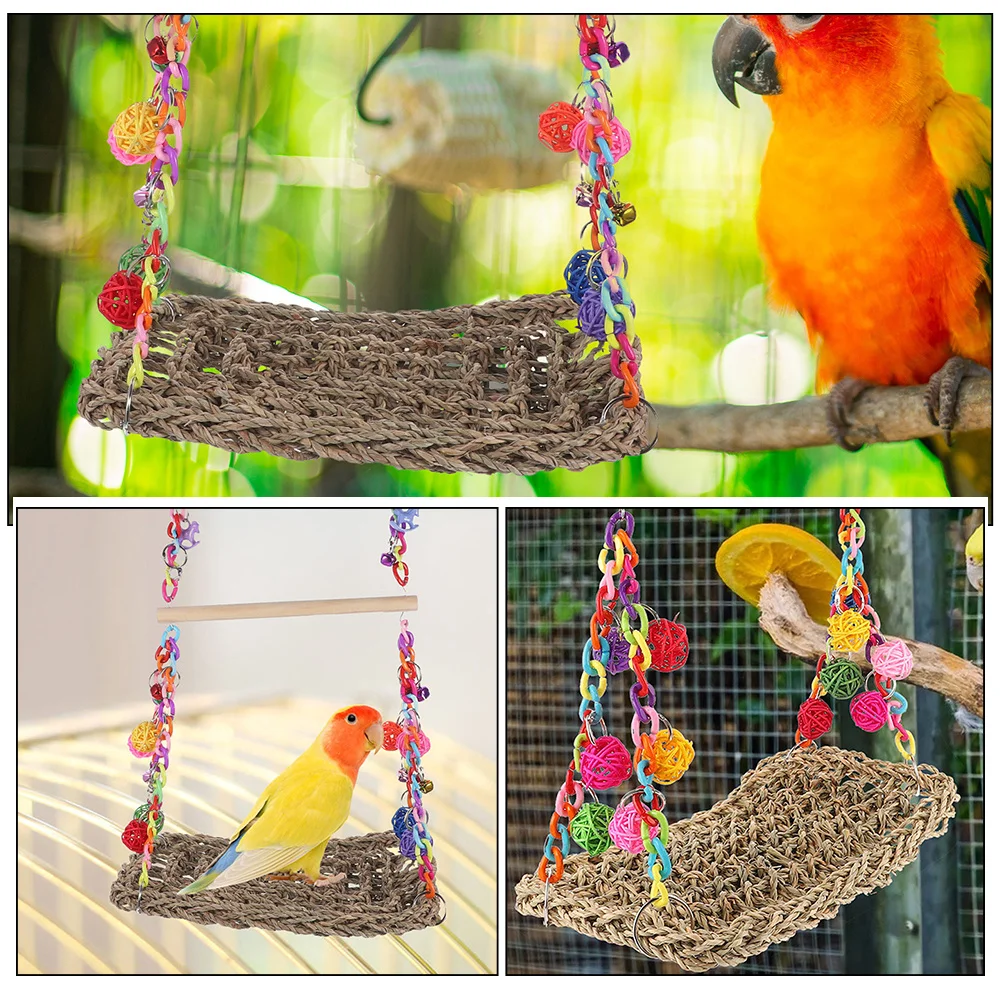 Parrot Hanging Swing Hammock Bird Cage For Small Parrots Wear-Resistant Chewing Plaything Pet Bed Sleeping Mat Accessories
Parrot Hanging Swing Hammock Bird Cage For Small Parrots Wear-Resistant Chewing Plaything Pet Bed Sleeping Mat Accessories