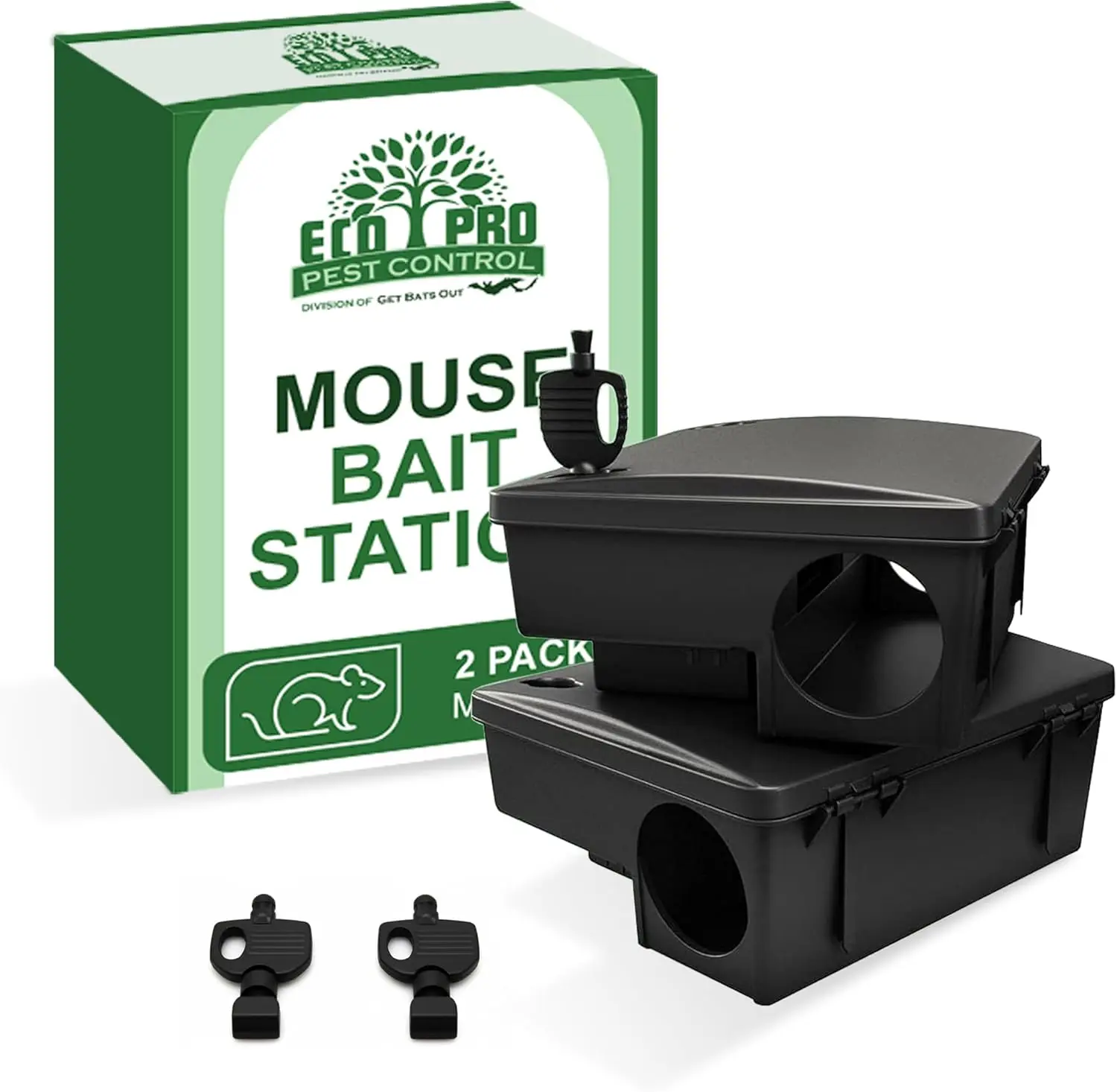 Rat Bait Stations 2 Pack - Tamper Proof Rodent Trap Alternative with Lock and Key for Indoor Outdoor Use
Rat Bait Stations 2 Pack - Tamper Proof Rodent Trap Alternative with Lock and Key for Indoor Outdoor Use