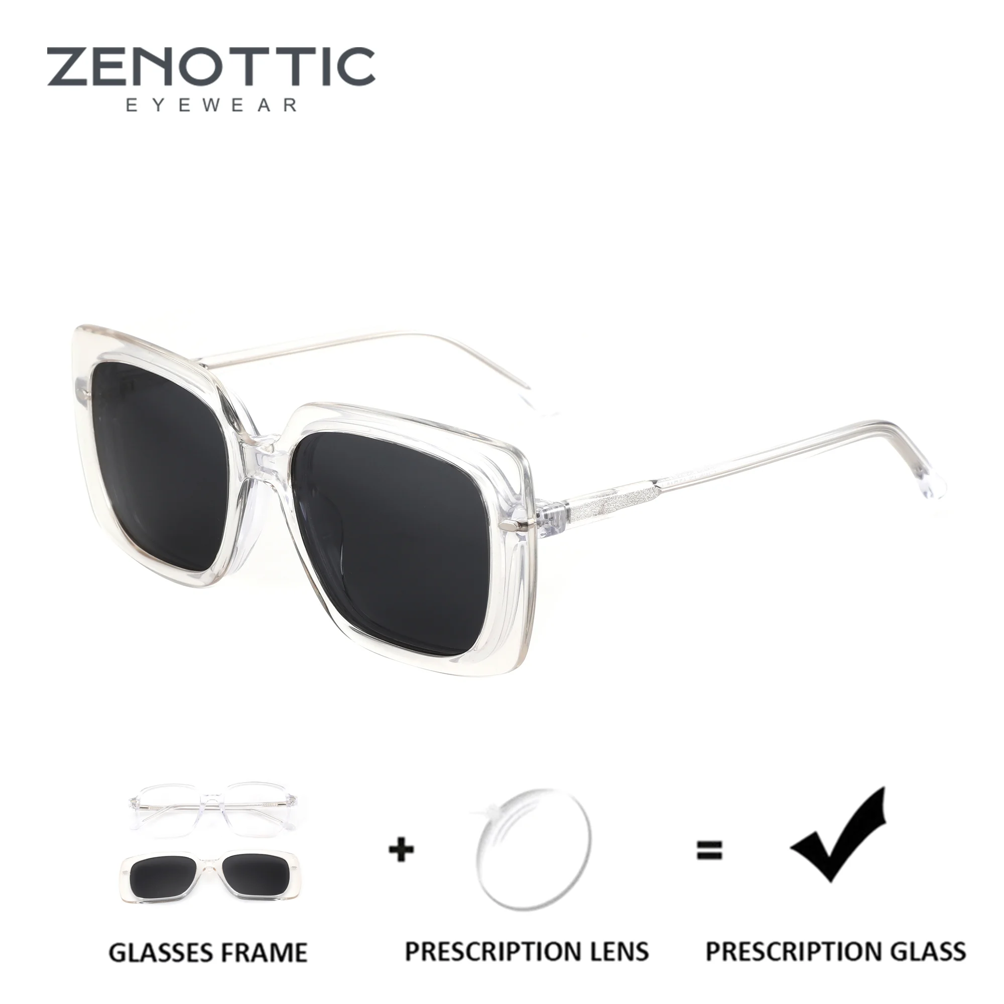 ZENOTTIC (L Size) Women Square Acetate Clip on Prescription Glasses Anti Blue Light Progressive Multifocal Optical Eyeglasses
ZENOTTIC (L Size) Women Square Acetate Clip on Prescription Glasses Anti Blue Light Progressive Multifocal Optical Eyeglasses