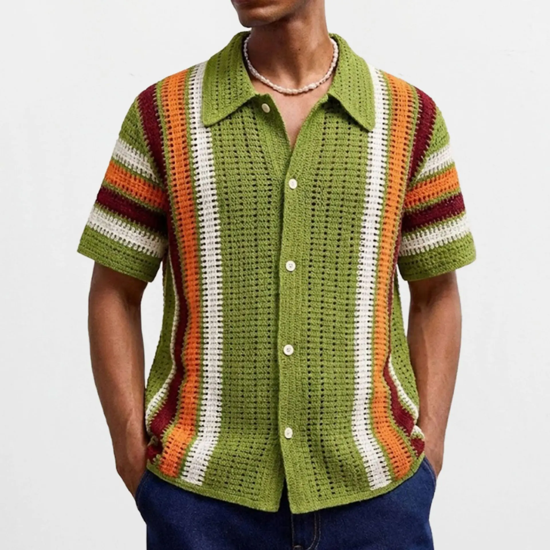 Мужской вязаный свитер с ажурным узором, повседневный, удобный, из тонкого материала, для ежедневной носки
Мужской вязаный свитер с ажурным узором, повседневный, удобный, из тонкого материала, для ежедневной носки