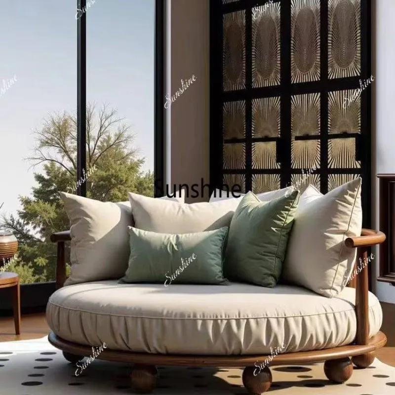 YAmerican rural solid wood casual fabric sofa living room straight row retro style round
YAmerican rural solid wood casual fabric sofa living room straight row retro style round
