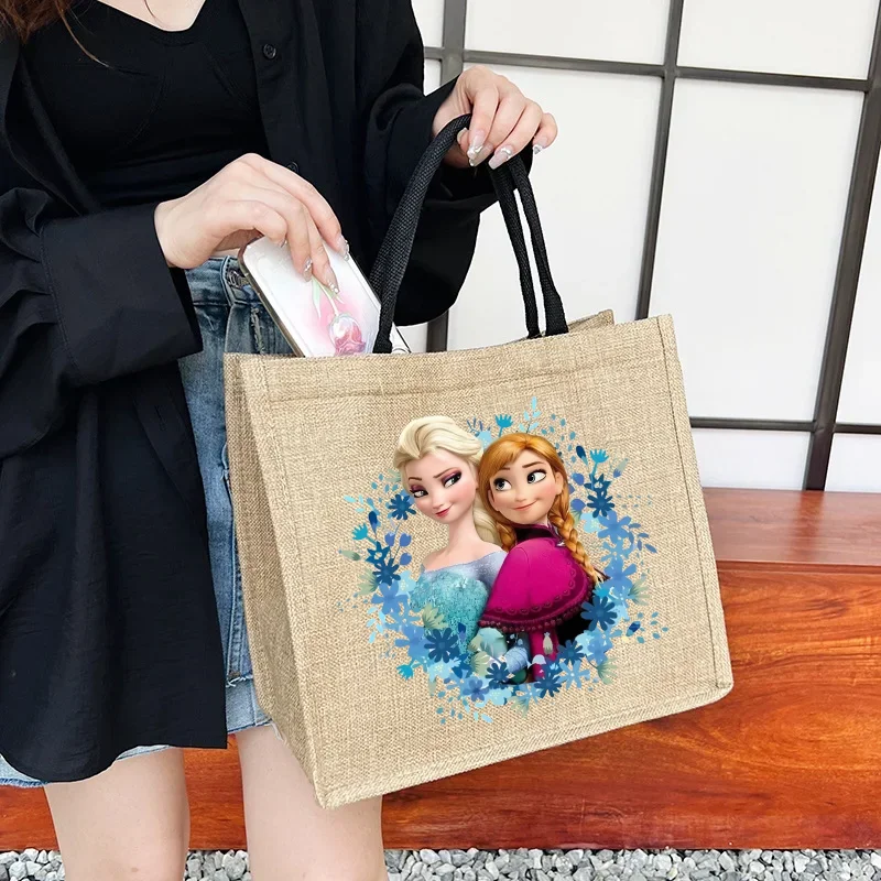 Frozen Anna Elsa Linen bag Hand-painted cotton sacks Jute portable imitation sacks Linen bags Shopping bags Laminated bags
Frozen Anna Elsa Linen bag Hand-painted cotton sacks Jute portable imitation sacks Linen bags Shopping bags Laminated bags