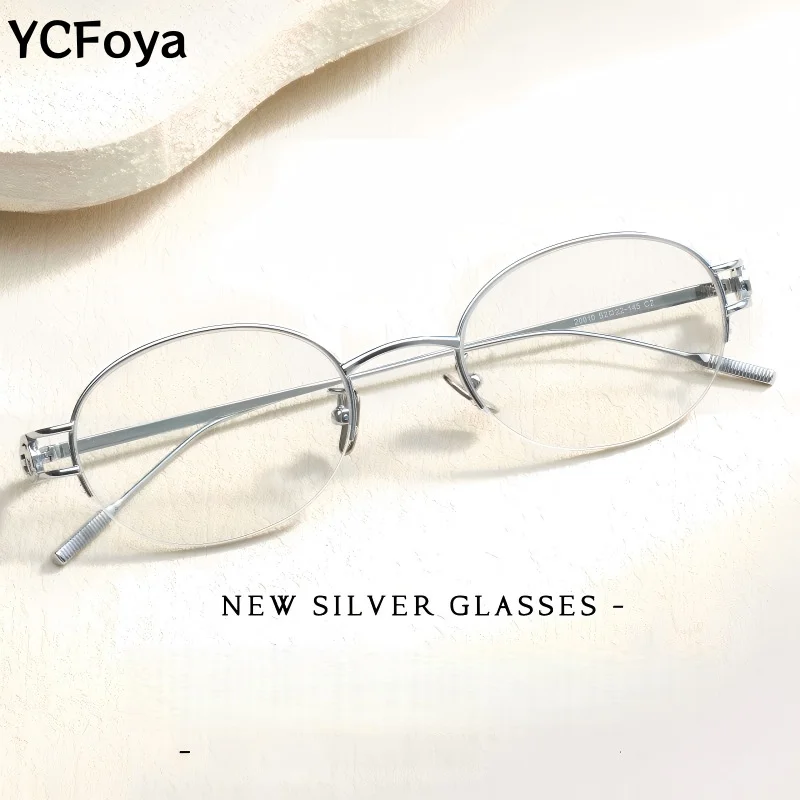 YCFoya New Women's Half Frame Fashionable Ultra Light Myopia Glasses Retro Artistic Alloy Customizable Optical Glasses 20910
YCFoya New Women's Half Frame Fashionable Ultra Light Myopia Glasses Retro Artistic Alloy Customizable Optical Glasses 20910