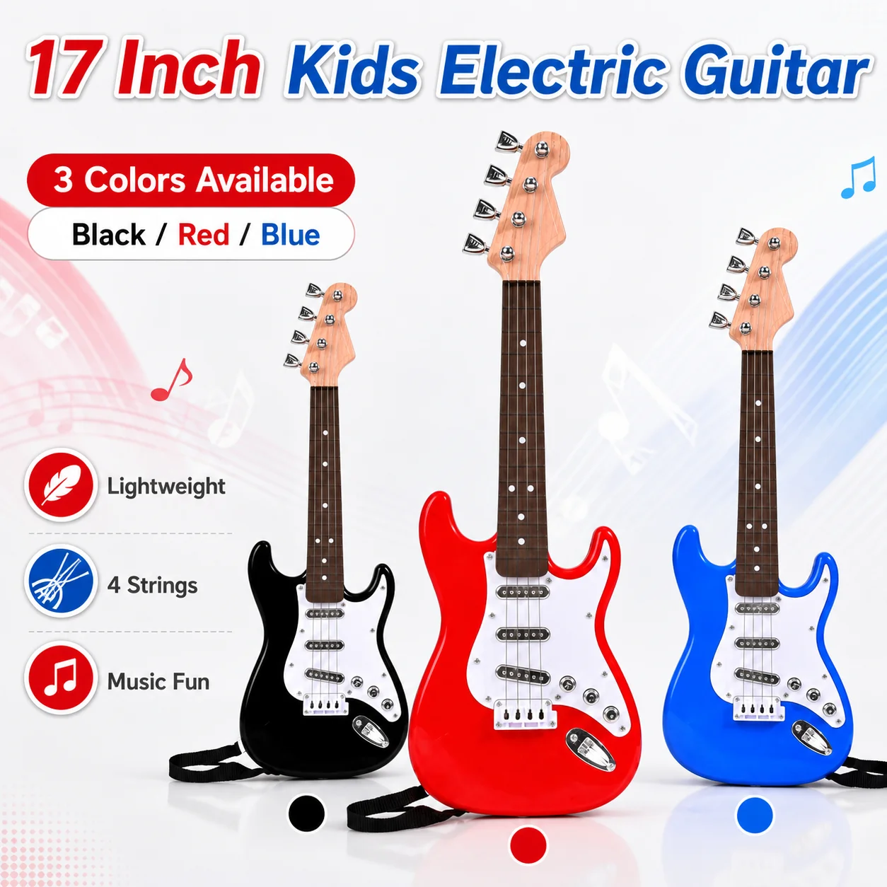 Rechargeable Kids 4 String Toy Guitar Portable Beginner Electronic Guitar Musical Instrument for Camping Birthday Holiday Gift
Rechargeable Kids 4 String Toy Guitar Portable Beginner Electronic Guitar Musical Instrument for Camping Birthday Holiday Gift
