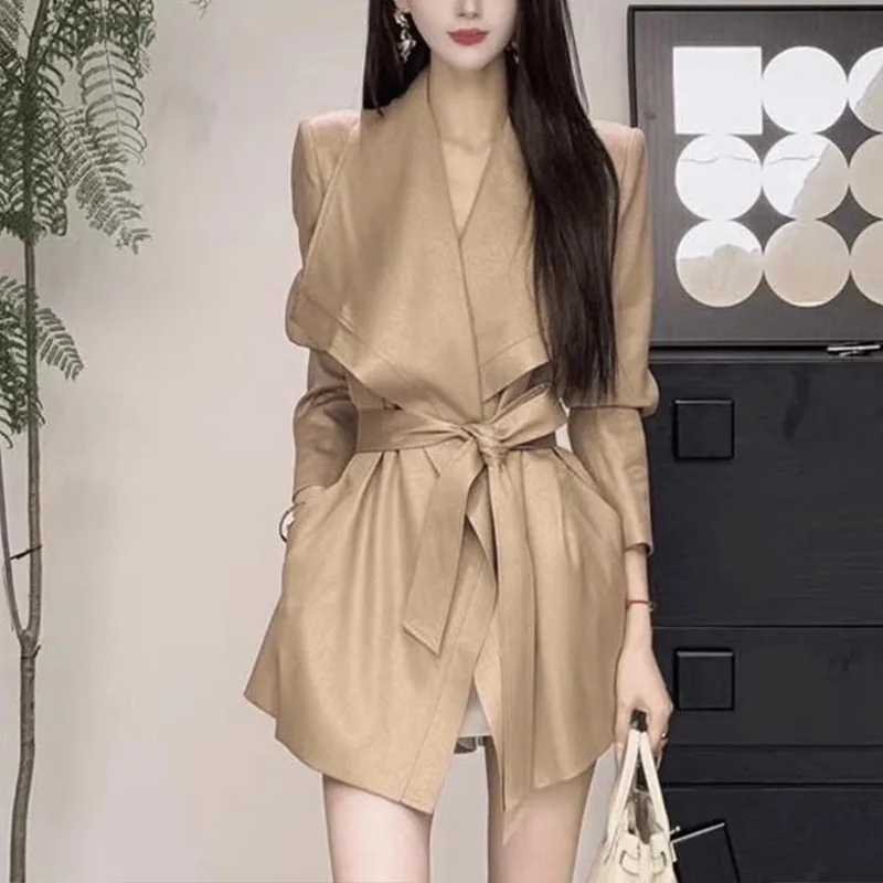 Женский пиджак на шнуровке, осень 2023, новый плащ, свободный и тонкий костюм с длинными рукавами, тренд
Женский пиджак на шнуровке, осень 2023, новый плащ, свободный и тонкий костюм с длинными рукавами, тренд