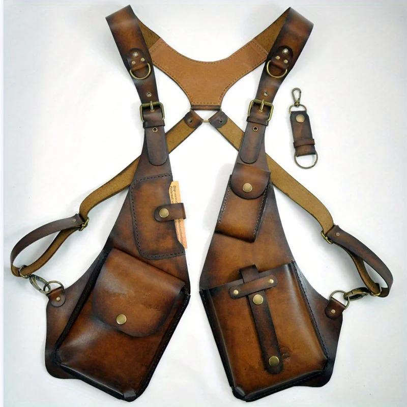 Essential for Halloween Cosplay! Medieval Steampunk Retro Suspender Underarm Bag, Leather Wallet Prop Set
Essential for Halloween Cosplay! Medieval Steampunk Retro Suspender Underarm Bag, Leather Wallet Prop Set