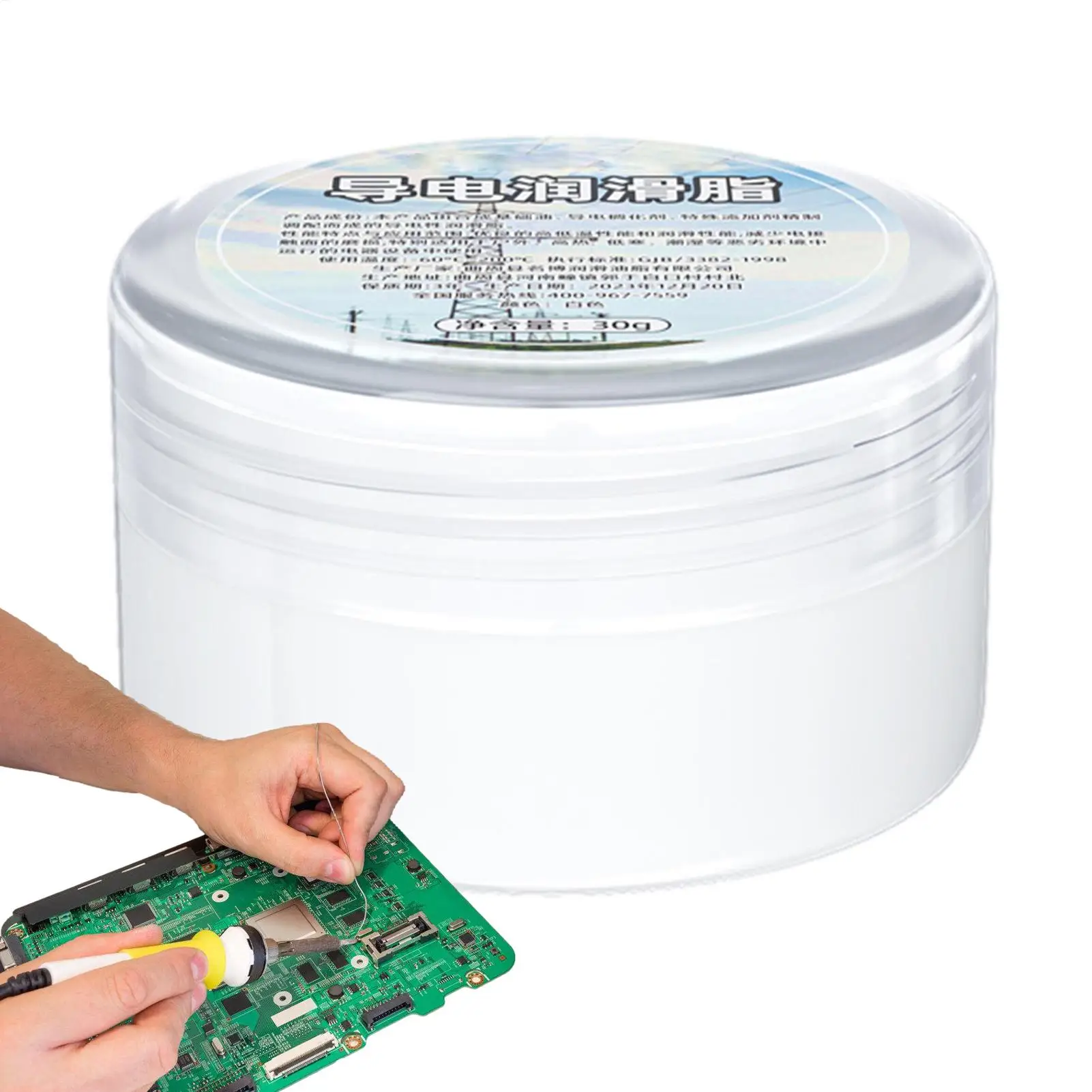 Electrical Contact Grease 30g Conductive Rustproof Dielectric Grease for Car High Temperature Resistant Electronics Lubricant
Electrical Contact Grease 30g Conductive Rustproof Dielectric Grease for Car High Temperature Resistant Electronics Lubricant