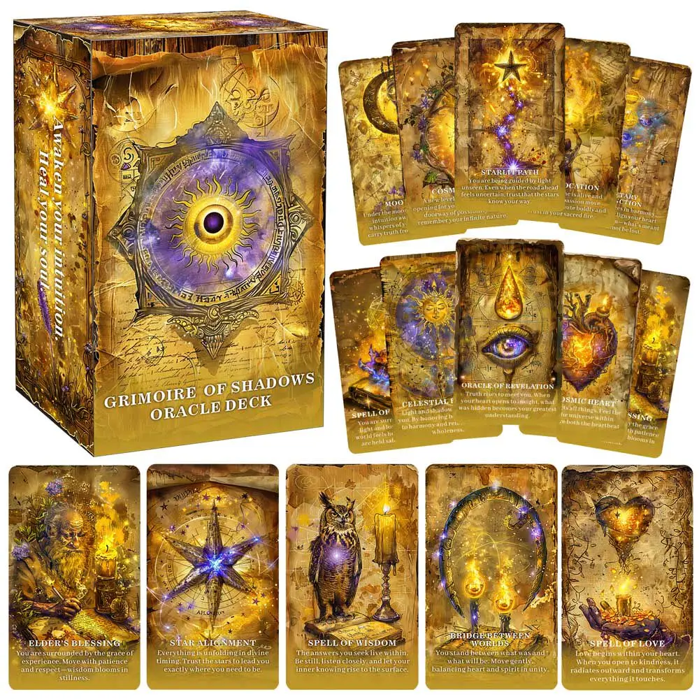 Grimoire OF Shadows Oracle Cards Set, 55 Tarot Cards 13x8 cm,for Intuition & Inner Transformation Card Games
Grimoire OF Shadows Oracle Cards Set, 55 Tarot Cards 13x8 cm,for Intuition & Inner Transformation Card Games