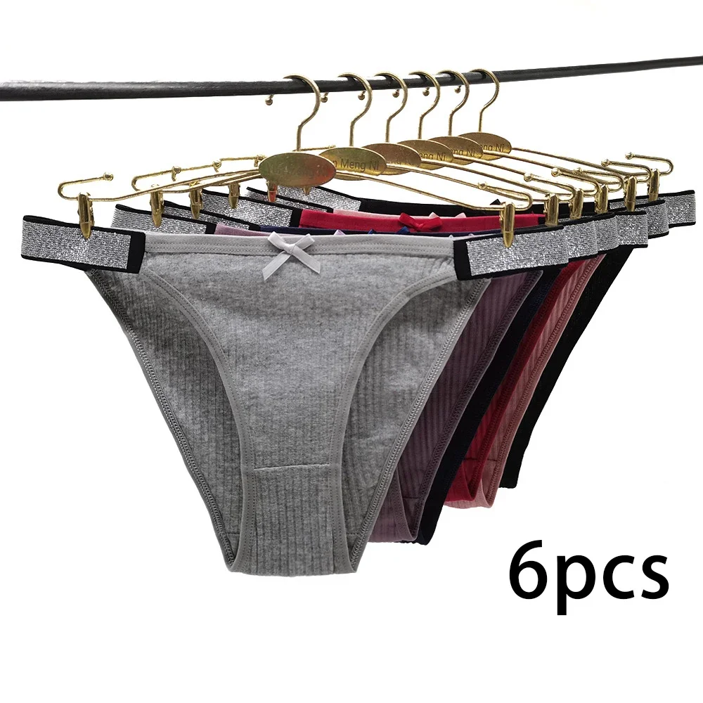 6pcs Cotton Women's Thongs Panties Sports Breathable Low Waist Underwear Lingerie Sexy Fashion Female Lady Solid Color G-String
6pcs Cotton Women's Thongs Panties Sports Breathable Low Waist Underwear Lingerie Sexy Fashion Female Lady Solid Color G-String