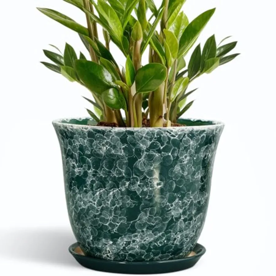 Ceramic Plant Pots - Plant Pot for Indoor Outdoor, Round Planter with Draage Hole and Tray, Decorative Flower Pots, Modern Plan
Ceramic Plant Pots - Plant Pot for Indoor Outdoor, Round Planter with Draage Hole and Tray, Decorative Flower Pots, Modern Plan
