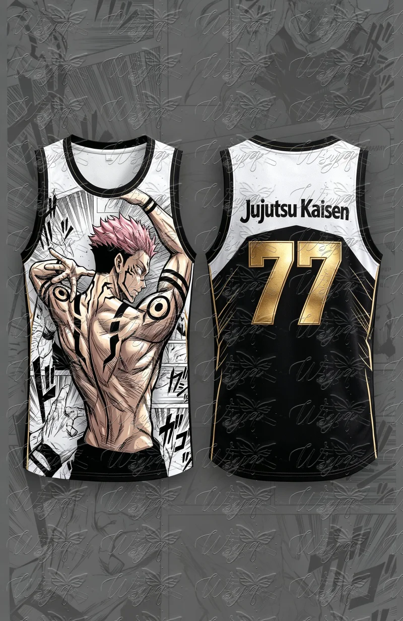Summer Manga Quick Dry Mesh Basketball Tank Unisex Jujutsu Kaisen Ryomen Sukuna Muscle Comic Panel Print Sports Sleeveless Vest
Summer Manga Quick Dry Mesh Basketball Tank Unisex Jujutsu Kaisen Ryomen Sukuna Muscle Comic Panel Print Sports Sleeveless Vest