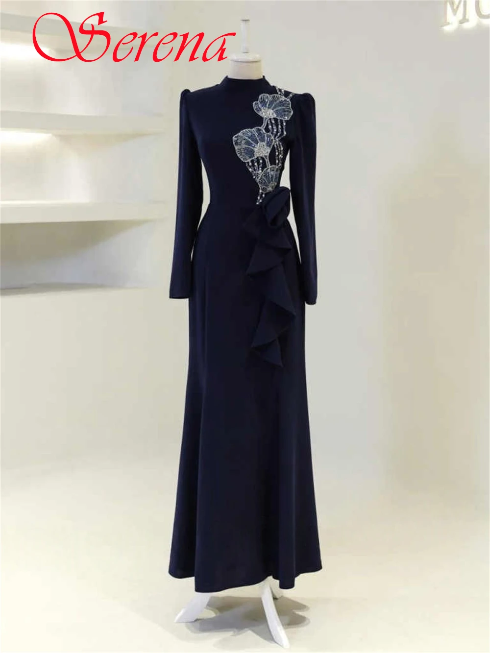 Customized Delicate Blue Jersey Evening Dress Elegant Graceful Crew Neck Long Sleeves Celebrity Gowns Classic Homecoming Dress
Customized Delicate Blue Jersey Evening Dress Elegant Graceful Crew Neck Long Sleeves Celebrity Gowns Classic Homecoming Dress