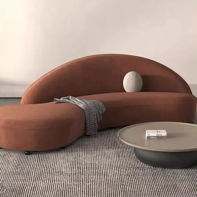 Italian minimalist curved high-end reception lounge area Clothing store Designer sales office Special-shaped velvet fabric sofa
Italian minimalist curved high-end reception lounge area Clothing store Designer sales office Special-shaped velvet fabric sofa