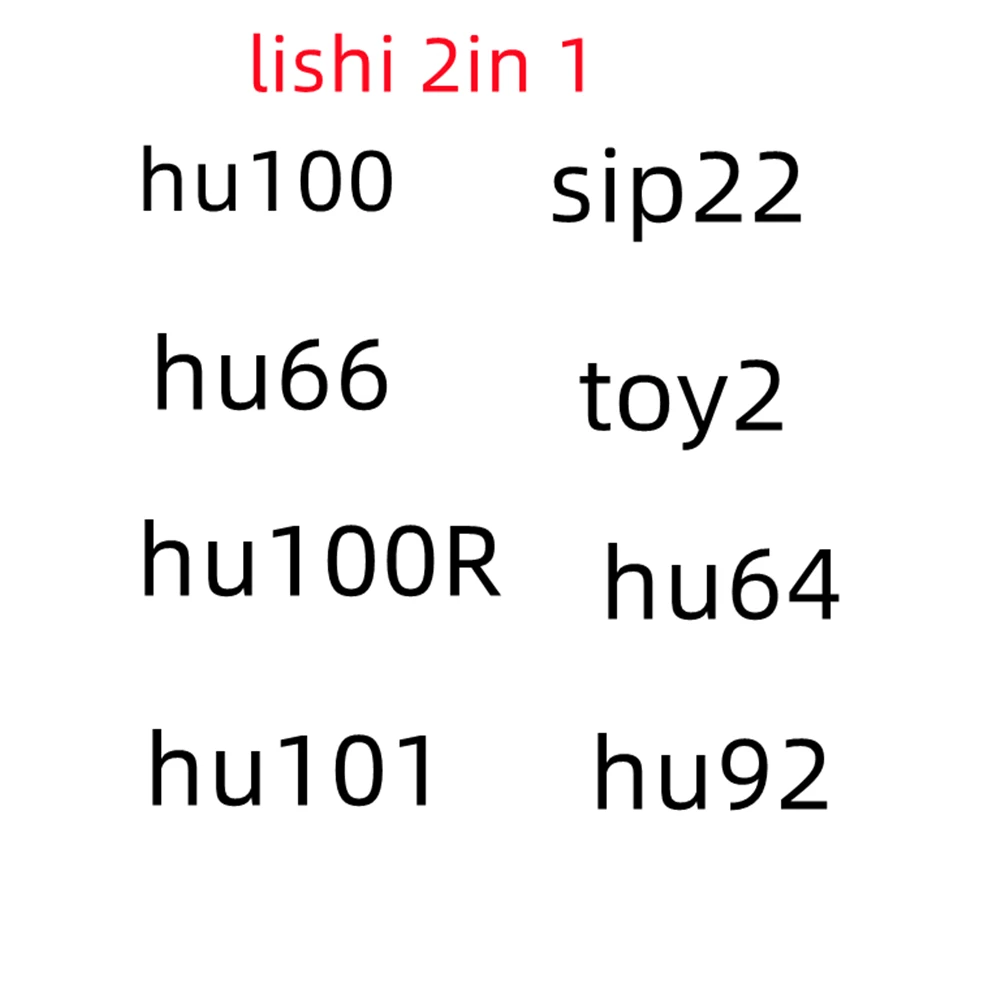 Lishi 2 in 1 hu100 hu66 sip22 hu101 hu92 hu83 hu64 hu100r hu87 toy2 toy2014 toy2018 toy48 tools 2in 1
Lishi 2 in 1 hu100 hu66 sip22 hu101 hu92 hu83 hu64 hu100r hu87 toy2 toy2014 toy2018 toy48 tools 2in 1
