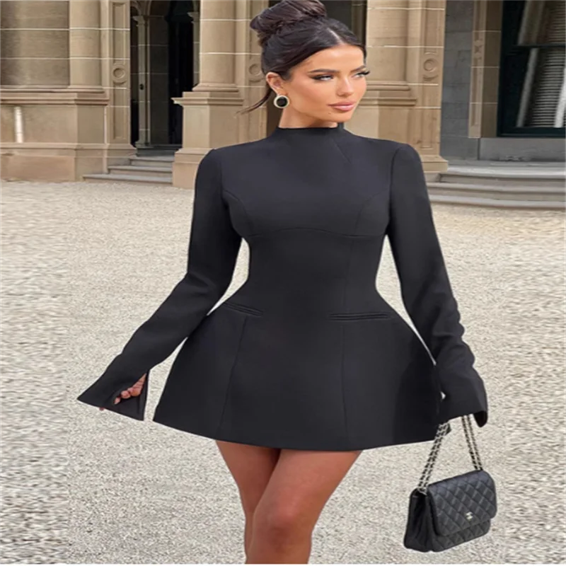 Long Sleeve Backless Sexy Mini Dress For Women Autumn Winter New O Neck High Waist A-line Club Party Sexy Dress Elegant
Long Sleeve Backless Sexy Mini Dress For Women Autumn Winter New O Neck High Waist A-line Club Party Sexy Dress Elegant