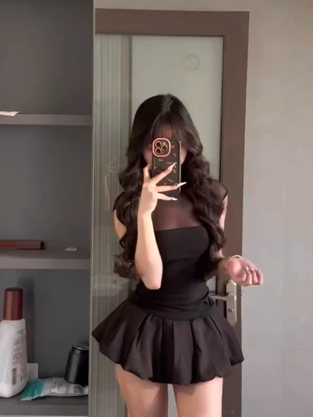 Sexy Retro Splice Vest Top And Short Skirt Set Black round Neck Mesh Patchwork Summer Fashion Outfit for Young Women
Sexy Retro Splice Vest Top And Short Skirt Set Black round Neck Mesh Patchwork Summer Fashion Outfit for Young Women