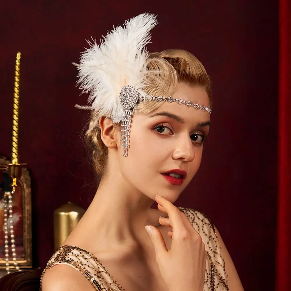 Trendy Vintage Feather Headband Sequin Crystal Cosplay Dress Headwear Rhinestone Tassel Masquerade Hair Band Women
Trendy Vintage Feather Headband Sequin Crystal Cosplay Dress Headwear Rhinestone Tassel Masquerade Hair Band Women