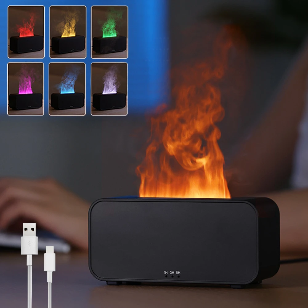 New Simulated Flame Humidifier Ultrasonic Aromatherapy Machine Household Incense Diffuser Colorful Flame Aromatherapy Machine
New Simulated Flame Humidifier Ultrasonic Aromatherapy Machine Household Incense Diffuser Colorful Flame Aromatherapy Machine