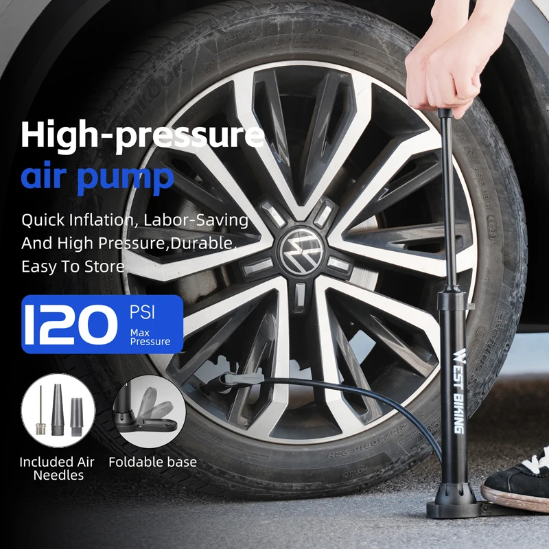 Bicycle Air Pump Portable 120 PSI High-Pressure MTB Road Bike Tire Inflator with AV FV Schrader Presta Valve Cycling Accessories
Bicycle Air Pump Portable 120 PSI High-Pressure MTB Road Bike Tire Inflator with AV FV Schrader Presta Valve Cycling Accessories