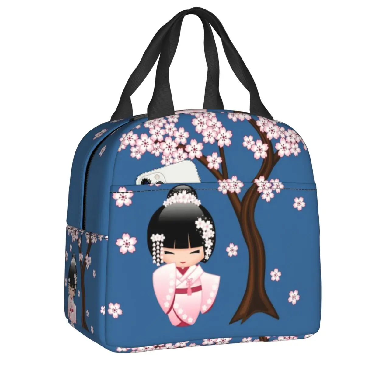 Custom Japanese Bride Kokeshi Doll Insulated Lunch Tote Bag for Women Cooler Thermal Food Lunch Box Outdoor Camping Travel
Custom Japanese Bride Kokeshi Doll Insulated Lunch Tote Bag for Women Cooler Thermal Food Lunch Box Outdoor Camping Travel