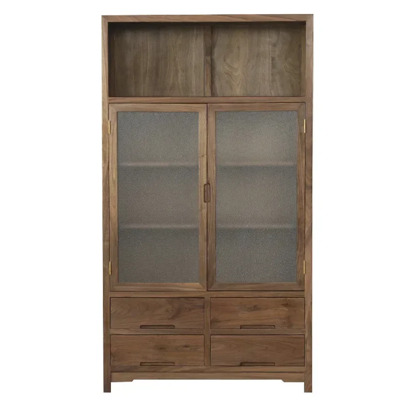 New Chinese solid wood bookcase, locker, floor-to-ceiling glass display cabinet, black walnut locker, storage cabinet, combined
New Chinese solid wood bookcase, locker, floor-to-ceiling glass display cabinet, black walnut locker, storage cabinet, combined