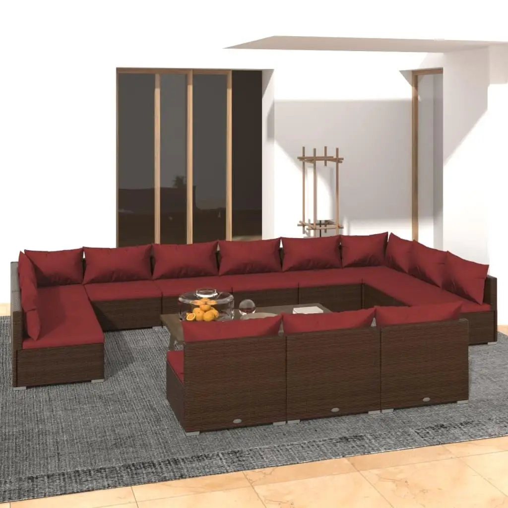 Brown PE Rattan Garden Lounge Set Large Powder Coated Steel Outdoor Furniture
Brown PE Rattan Garden Lounge Set Large Powder Coated Steel Outdoor Furniture