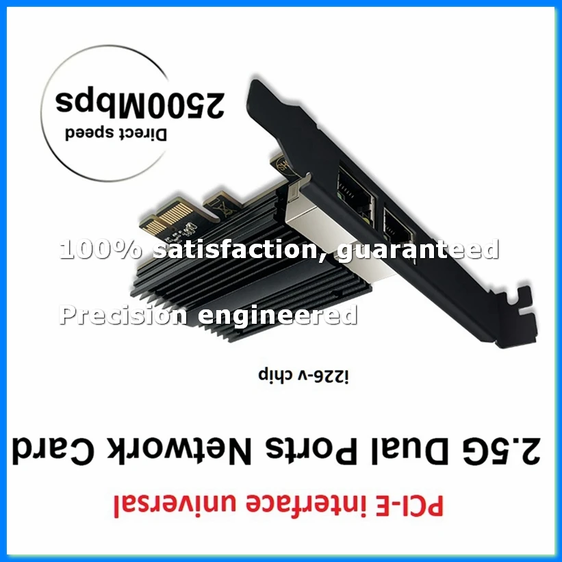 2500Mbps Pcie to RJ45 I226-V Network Card 2.5G Gigabit Ethernet Dual Ports 100/1000/2500Mbps Network Card for Desktop-ABYS
2500Mbps Pcie to RJ45 I226-V Network Card 2.5G Gigabit Ethernet Dual Ports 100/1000/2500Mbps Network Card for Desktop-ABYS