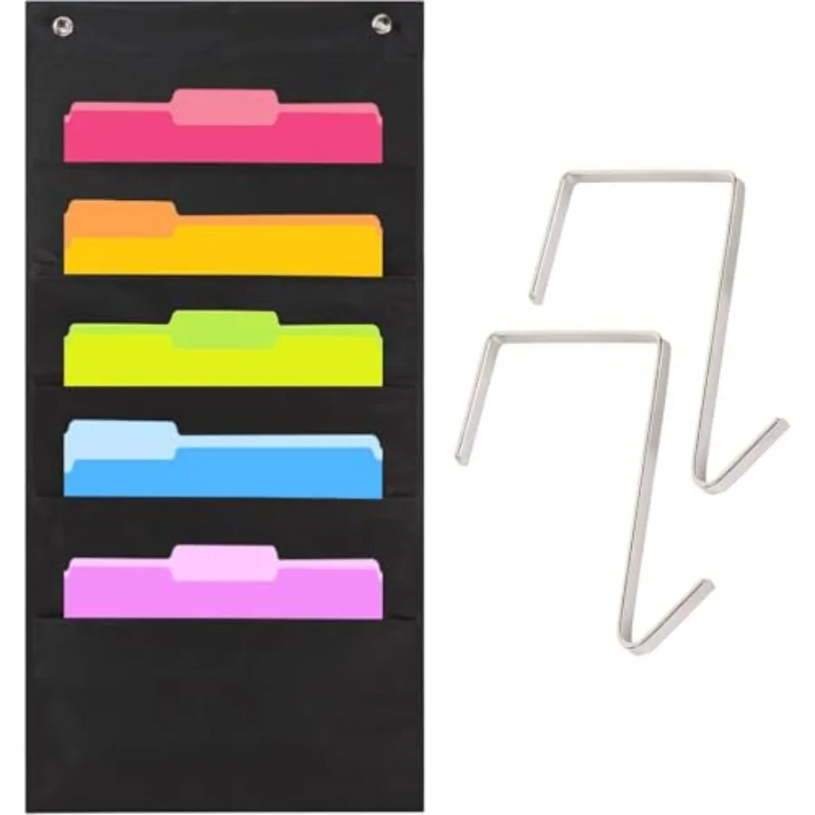 Heavy Duty Storage Pocket Chart for Classroom, 5 Pocket Storage Organizer with 2 Over-Door Hangers, Hanging Wall Organizer for
Heavy Duty Storage Pocket Chart for Classroom, 5 Pocket Storage Organizer with 2 Over-Door Hangers, Hanging Wall Organizer for