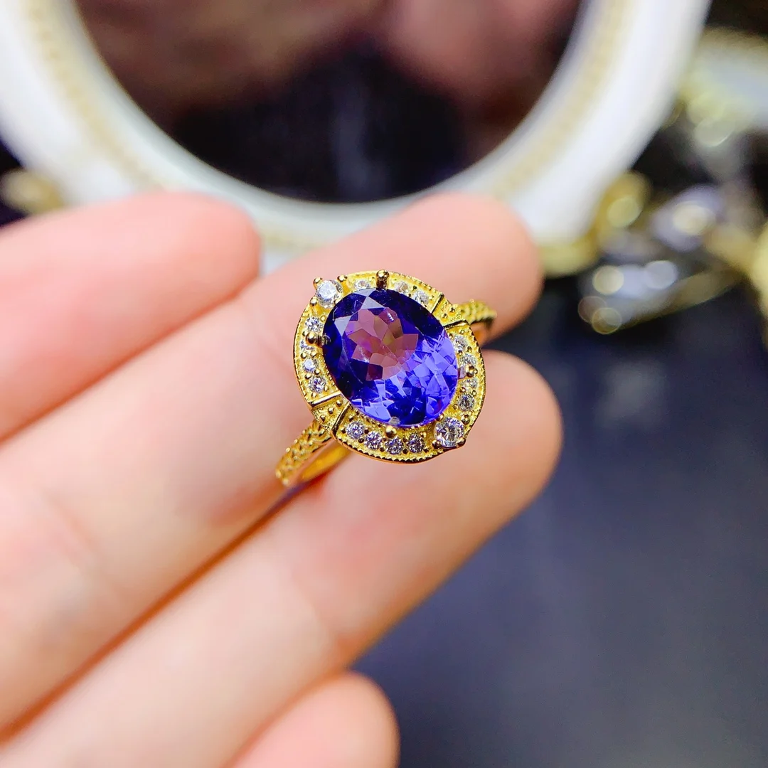 Ladies Sterling Silver 925 Pure Natural Tanzanite Ring HD Color Ultra Bright Engagement Gift Free shipping Boutique
Ladies Sterling Silver 925 Pure Natural Tanzanite Ring HD Color Ultra Bright Engagement Gift Free shipping Boutique
