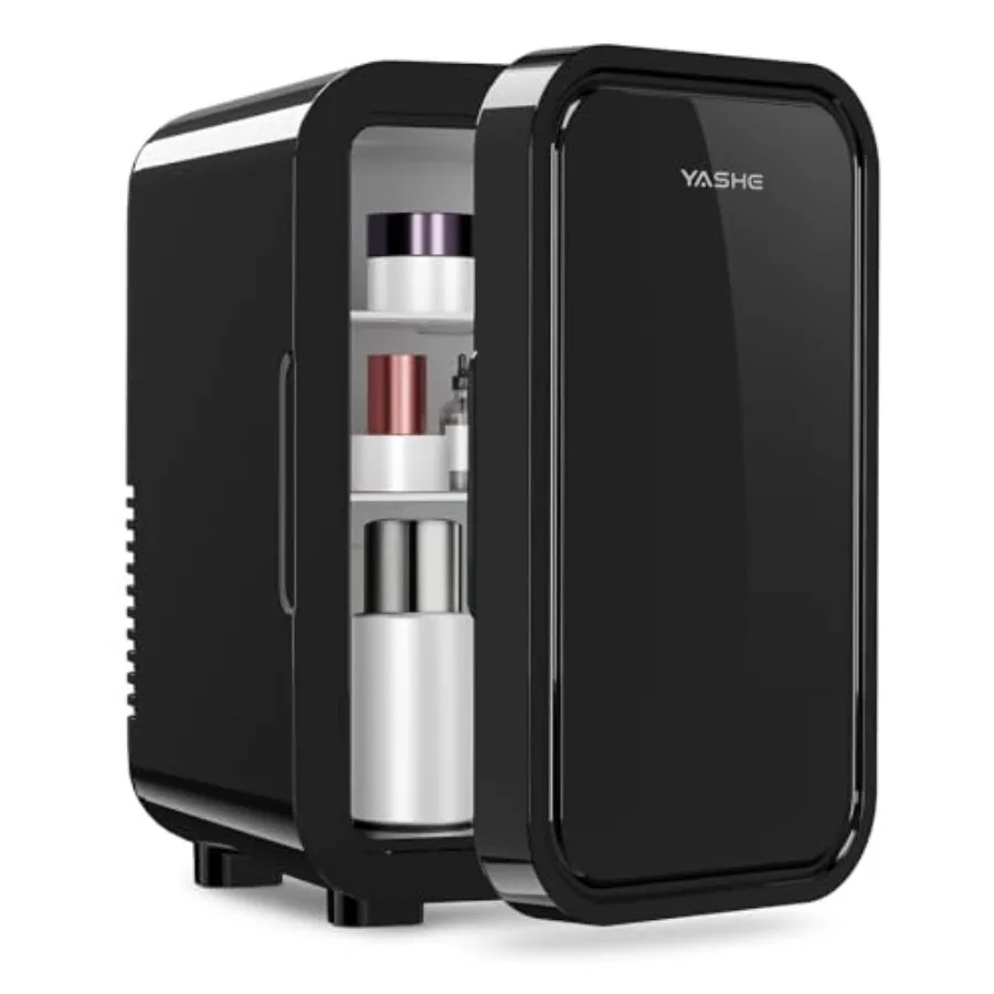 Mini Fridge for Bedroom, Skincare, Beverage, Office, Dorm Room and Car 6L/8 Can Thermoelectric Cooler, Black, Portable 110V AC/
Mini Fridge for Bedroom, Skincare, Beverage, Office, Dorm Room and Car 6L/8 Can Thermoelectric Cooler, Black, Portable 110V AC/