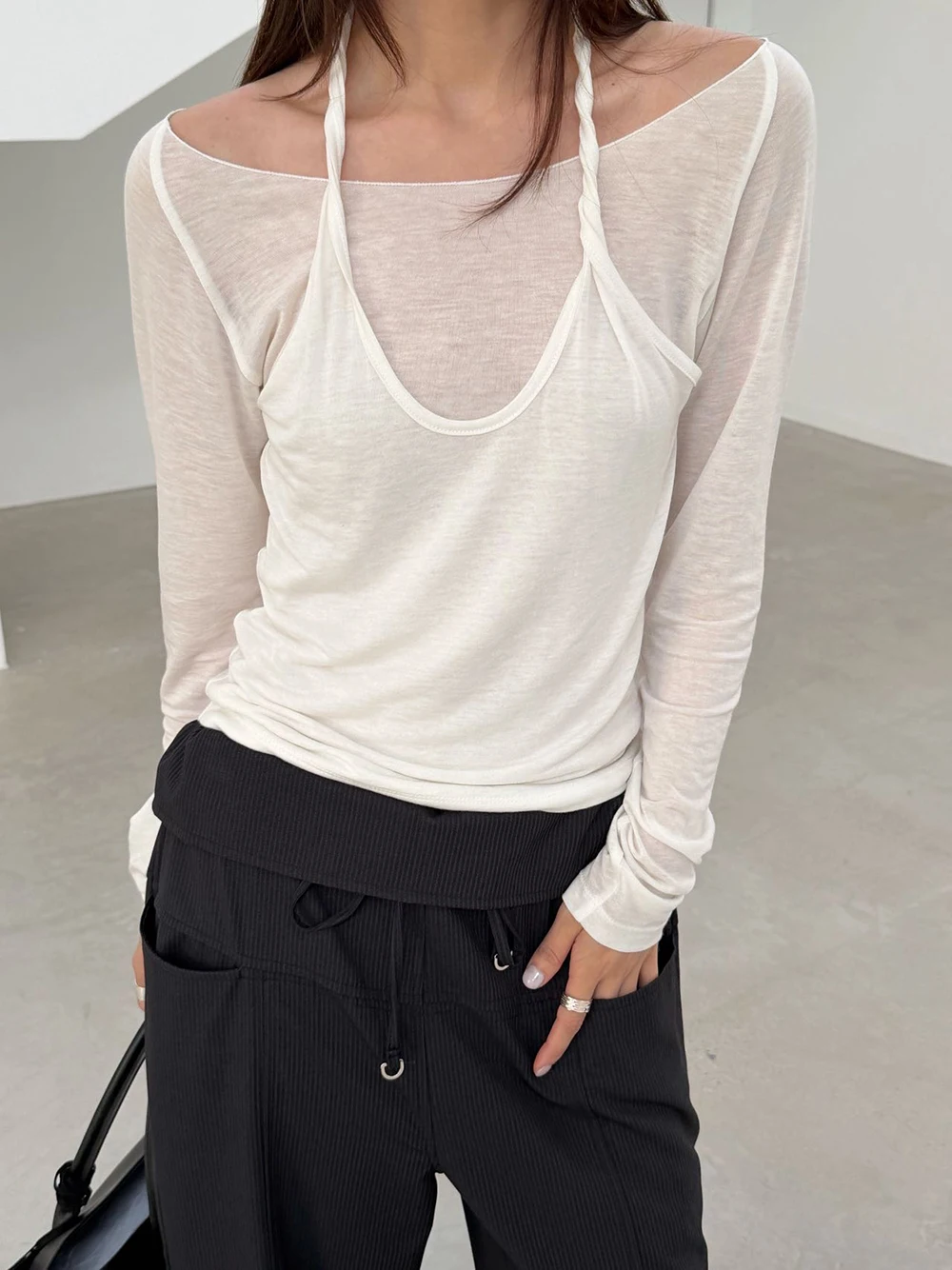 Waiore2026 Spring Fashionable Korean Style Women's Long Sleeve Wool T-Shirt Soft Comfortable Silk Cotton round Neck Top
Waiore2026 Spring Fashionable Korean Style Women's Long Sleeve Wool T-Shirt Soft Comfortable Silk Cotton round Neck Top