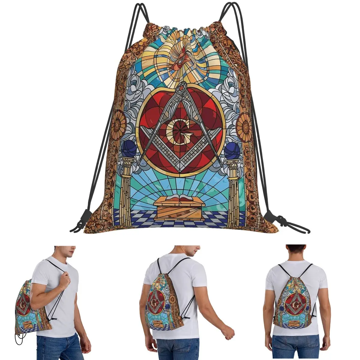 The Eternal Light Of The Freemason Masonic Mason Backpacks Drawstring Bundle Pocket Storage Bag Book Bags for Man Woman Students
The Eternal Light Of The Freemason Masonic Mason Backpacks Drawstring Bundle Pocket Storage Bag Book Bags for Man Woman Students